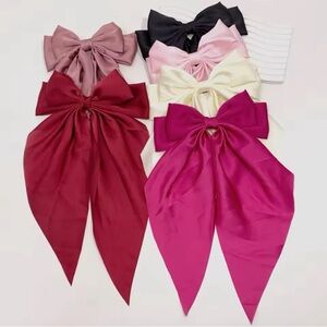 Multicolor Bow Hair Clips Set of 6